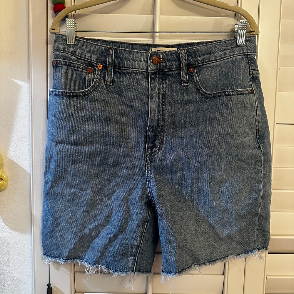 Madewell High-Rise Denim Mid-Length Shorts